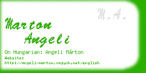 marton angeli business card